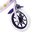 Vélo 12'' Wish, Anna et la bonne étoile de Disney équipé de 1 frein, panier et porte poupée arrière