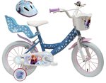 Vélo Enfant 14'' Reine Des Neiges - Frozen / Disney avec Panier et Porte Poupée + Casque Frozen