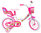 Vélo 14'' Fille "UNICORN / LICORNE" avec stabilisateurs, porte poupée arrière et panier avant